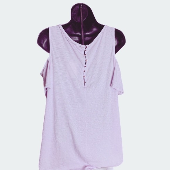 Lucky Brand Cold Shoulder Tee size Large - Picture 6 of 7